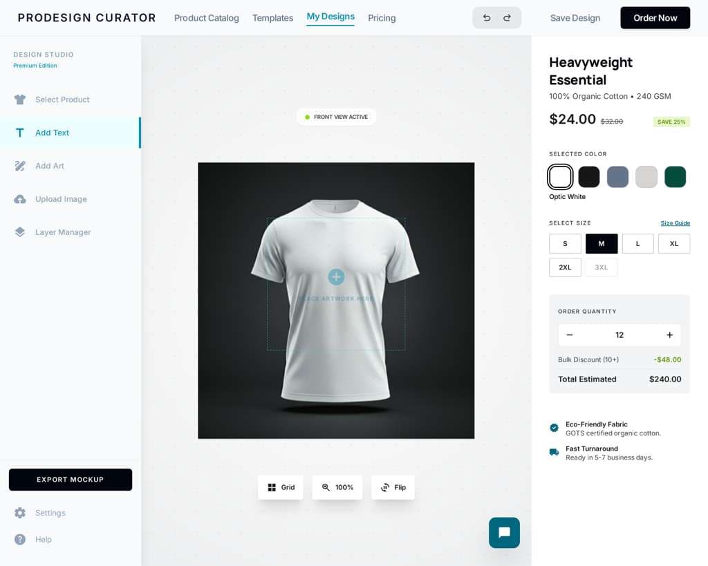 SwagPrint Design Lab Interface