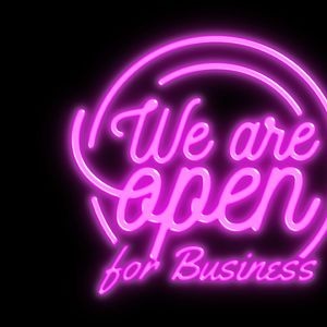 We’re Open For Business Neon Signs