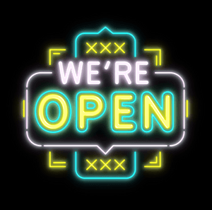 We’re Open Neon Signs