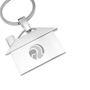 House Shaped Metal Keychains