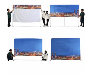 Custom Straight Tension Fabric Backdrop Media Wall