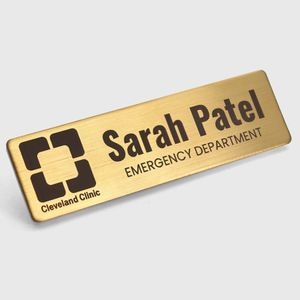 Engraved Metal Name Badge Buttons