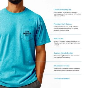 Gildan® - DryBlend® 50 Cotton/50 Poly Pocket T-Shirt