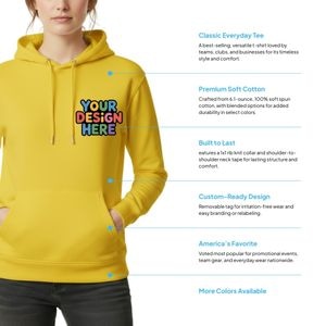 Gildan Adult Softstyle Fleece Pullover Hooded Sweatshirt