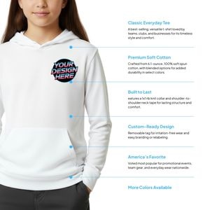 Jerzees Youth 8 oz. NuBlend Fleece Pullover Hooded Sweatshirt