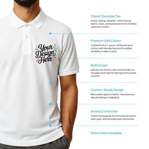 Gildan Adult 6 oz. 50/50 Jersey Polo