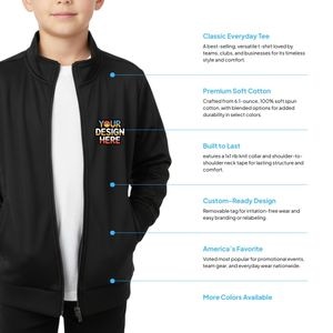Sport-Tek Youth Tricot Sleeve Stripe Track Jacket