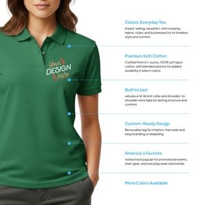 Unisex Midweight Double Pique Polo