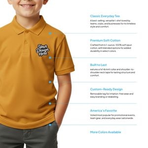 Gildan Youth 6 oz., 50/50 Jersey Polo Polo