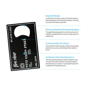 Black Credit Card-Shaped Bottle Opener