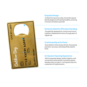 Gold Credit Card-Shaped Bottle Opener