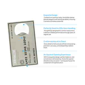 Platinum Credit Card-Shaped Bottle Opener