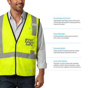 CornerStone® ANSI 107 Class 2 Economy Mesh One-Pocket Vest