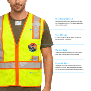 CornerStone® ANSI 107 Class 2 Mesh Zippered Two-Tone Vest