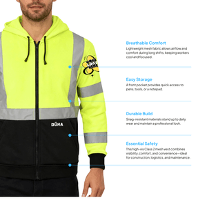 CornerStone® ANSI 107 Class 3 Heavy-Duty Fleece Full-Zip Hoodie