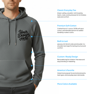 Allmade Unisex Organic CVC Fleece Pullover Hoodie