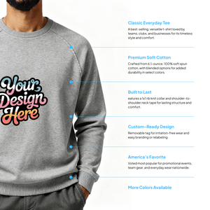 Allmade Unisex Organic CVC Fleece Crewneck Sweatshirt