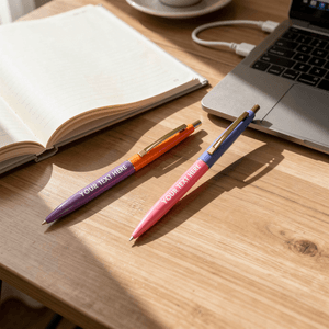 BIC Clic Pens with Gold Trim