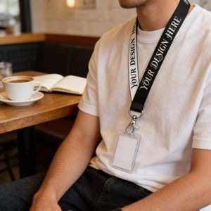 Custom Woven Lanyard With Badge Holders